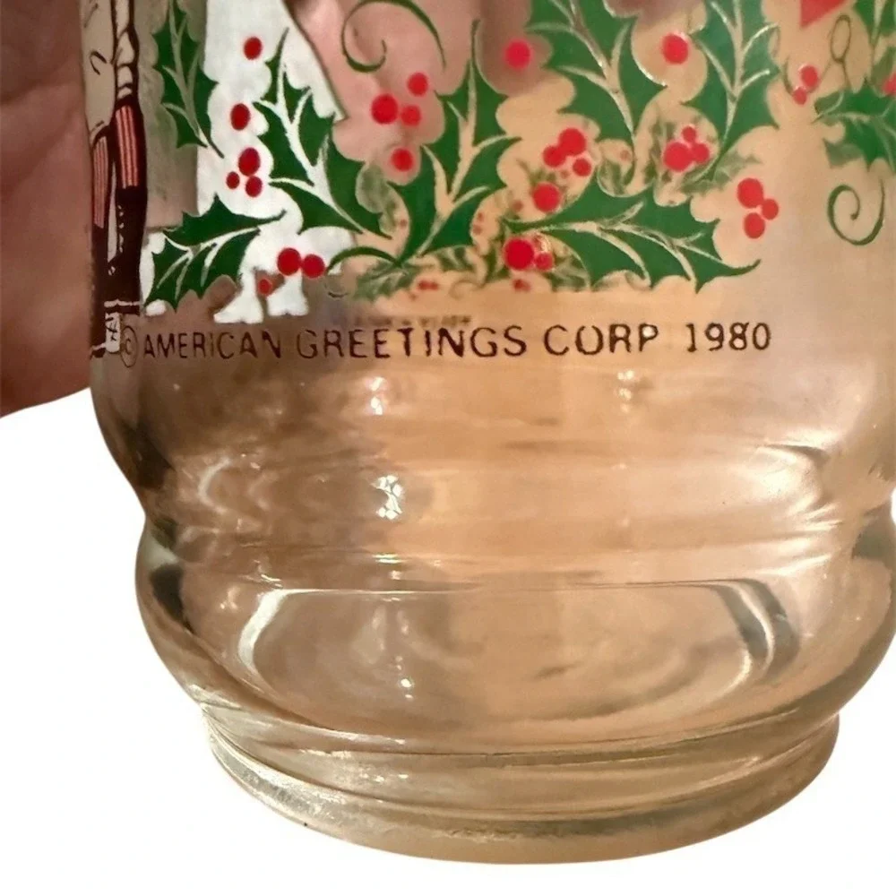 Vintage 1980 Coca-Cola Holly‎ Hobbie & Robby Deck the Halls Glass Tumbler